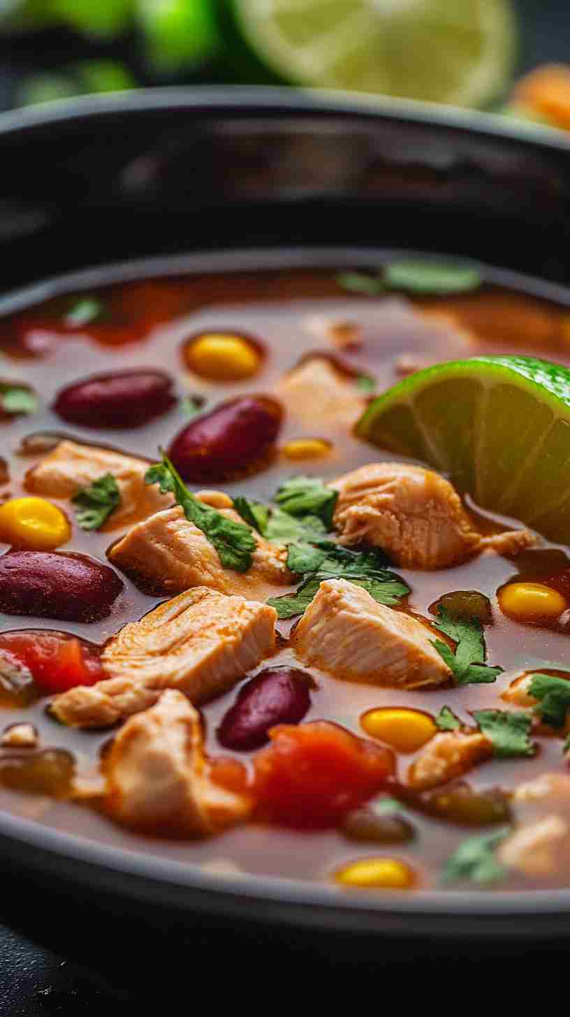 Chicken Taco Soup in a Slow Cooker Chicken Taco Soup in a Slow Cooker