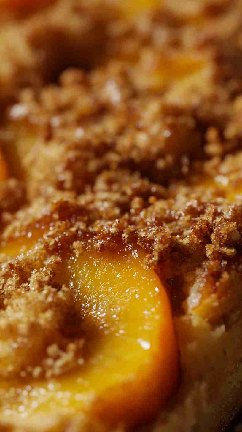 Peach Cobbler Cake Delight in Slow Cooker Peach Cobbler Cake Delight in Slow Cooker