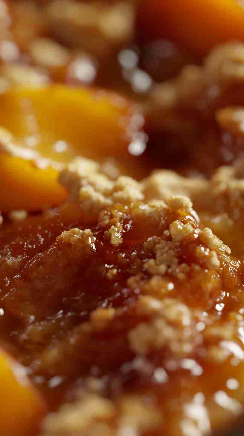 Peach Cobbler Cake Delight in Slow Cooker Peach Cobbler Cake Delight in Slow Cooker