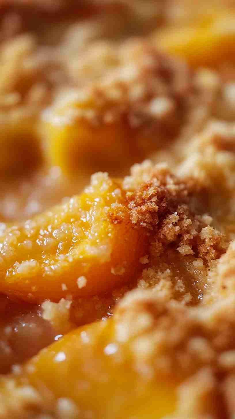 Peach Cobbler Cake Delight in Slow Cooker Peach Cobbler Cake Delight in Slow Cooker