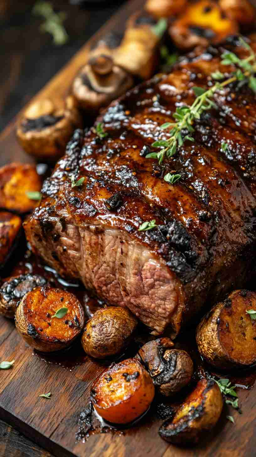 Slow Cooker Balsamic Glazed Pork Roast Slow Cooker Balsamic Glazed Pork Roast
