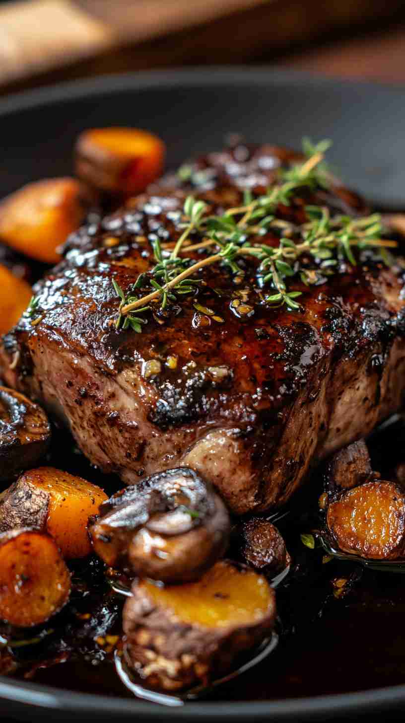 Slow Cooker Balsamic Glazed Pork Roast Slow Cooker Balsamic Glazed Pork Roast