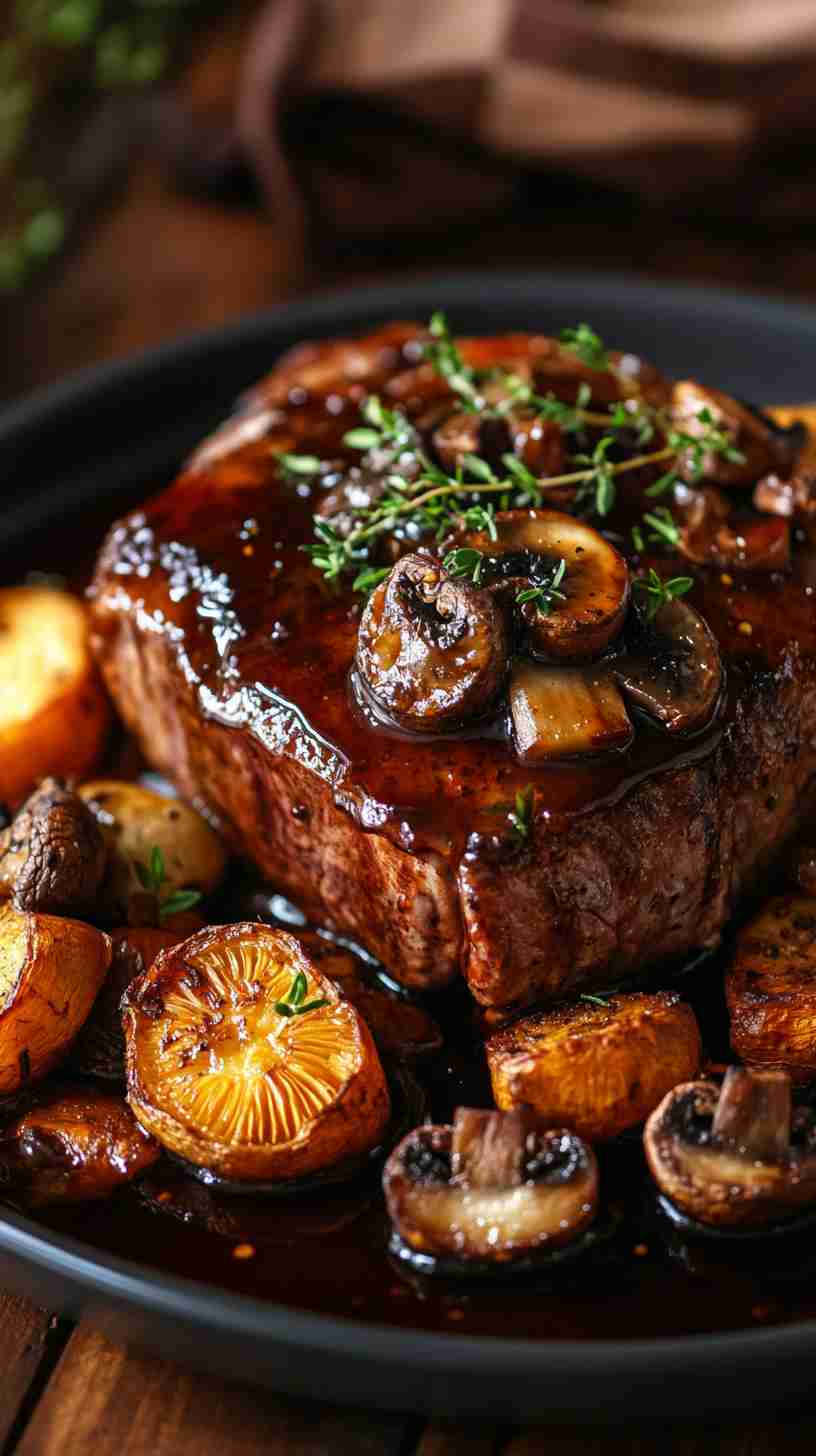 Slow Cooker Balsamic Glazed Pork Roast Slow Cooker Balsamic Glazed Pork Roast