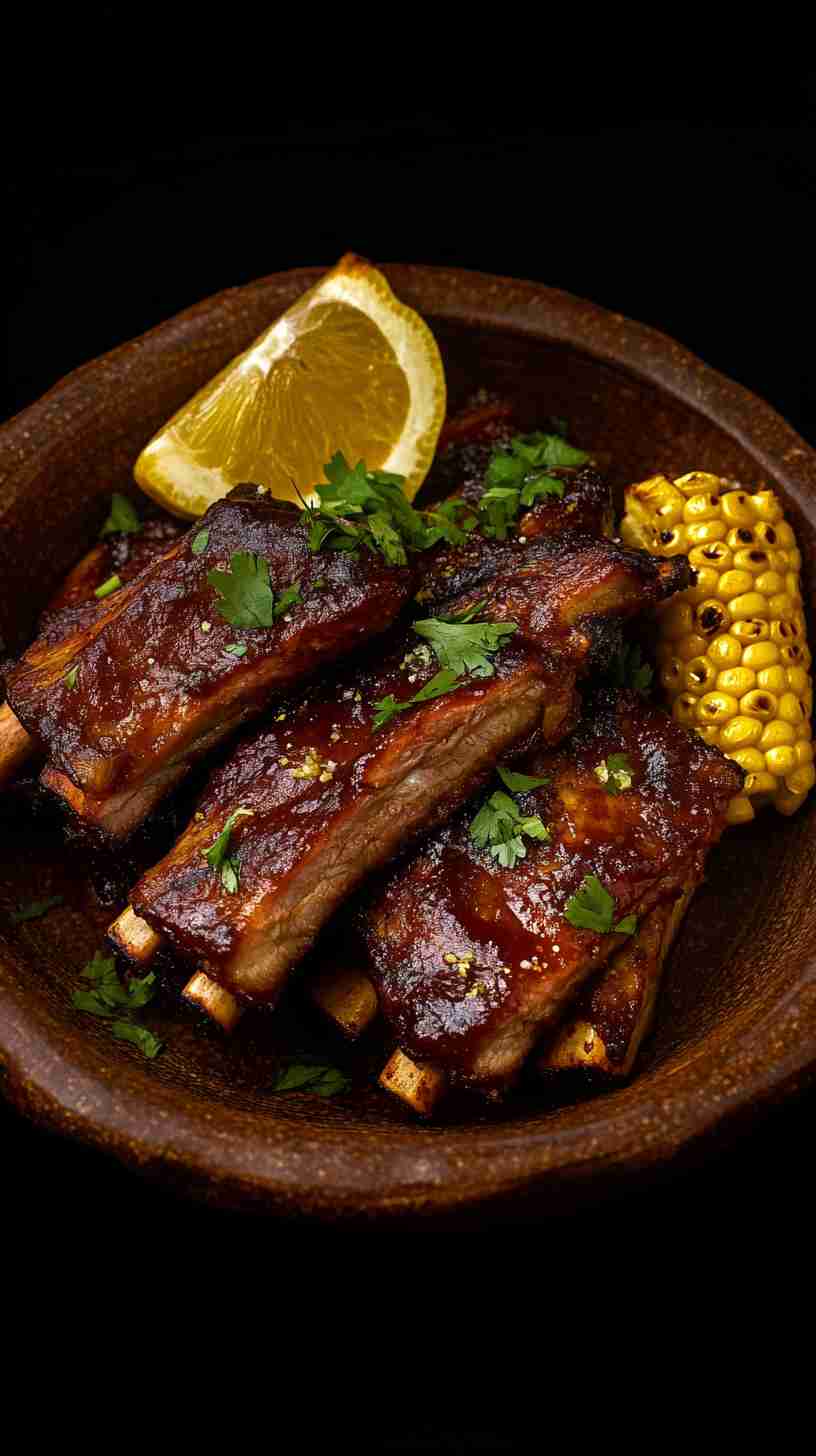 Slow Cooker Barbecue Ribs with Roasted Corn Slow Cooker Barbecue Ribs with Roasted Corn