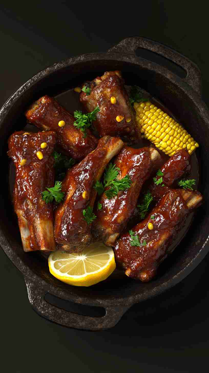 Slow Cooker Barbecue Ribs with Roasted Corn Slow Cooker Barbecue Ribs with Roasted Corn