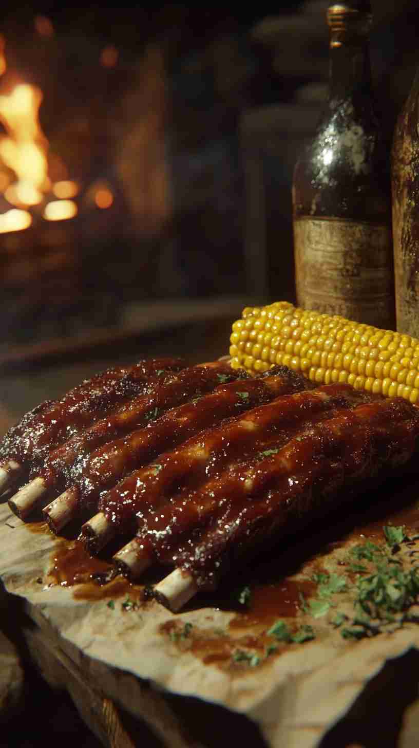 Slow Cooker Barbecue Ribs with Roasted Corn Slow Cooker Barbecue Ribs with Roasted Corn