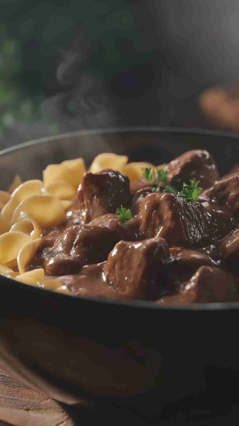 Slow Cooker Beef Stroganoff with Egg Noodles Slow Cooker Beef Stroganoff with Egg Noodles