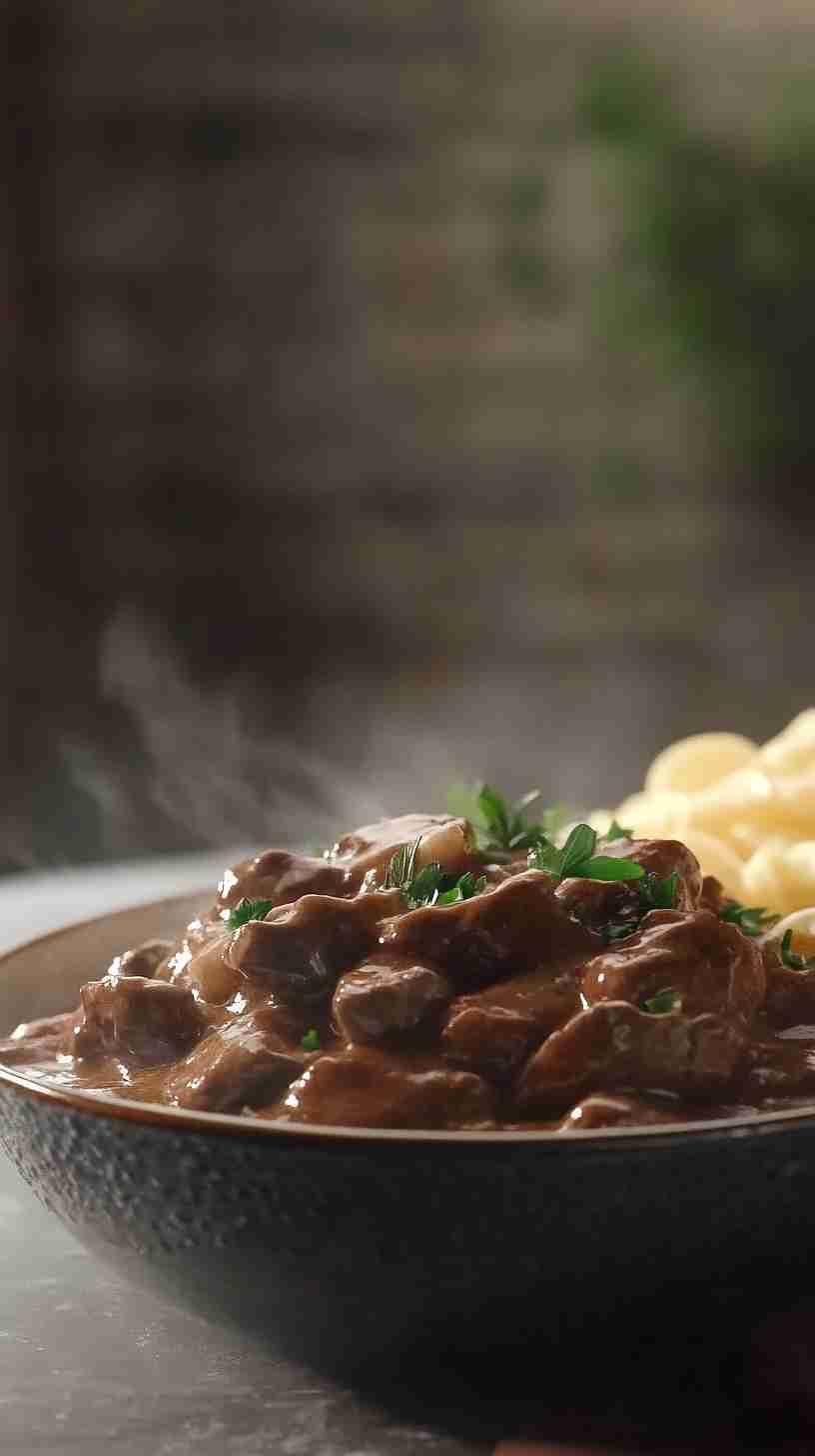 Slow Cooker Beef Stroganoff with Egg Noodles Slow Cooker Beef Stroganoff with Egg Noodles