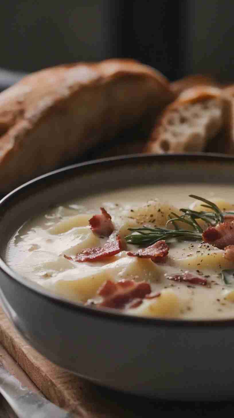 Slow Cooker Creamy Potato Soup with Bacon Slow Cooker Creamy Potato Soup with Bacon