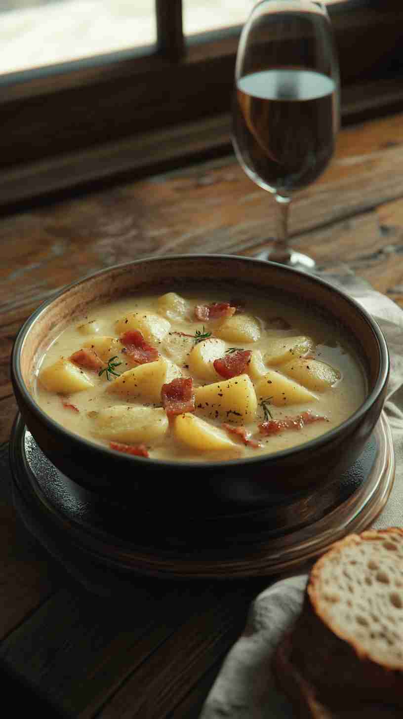 Slow Cooker Creamy Potato Soup with Bacon Slow Cooker Creamy Potato Soup with Bacon