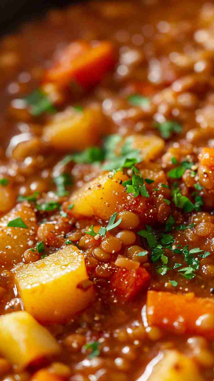 Slow Cooker Hearty Vegetable and Lentil Stew Slow Cooker Hearty Vegetable and Lentil Stew