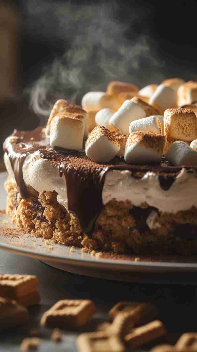 S'mores Cake in the Slow Cooker in Slow Cooker S'mores Cake in the Slow Cooker in Slow Cooker