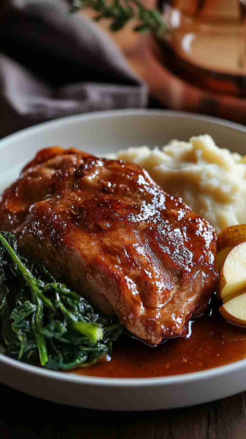 Spicy Apple Cider Pork Roast in Slow Cooker Spicy Apple Cider Pork Roast in Slow Cooker