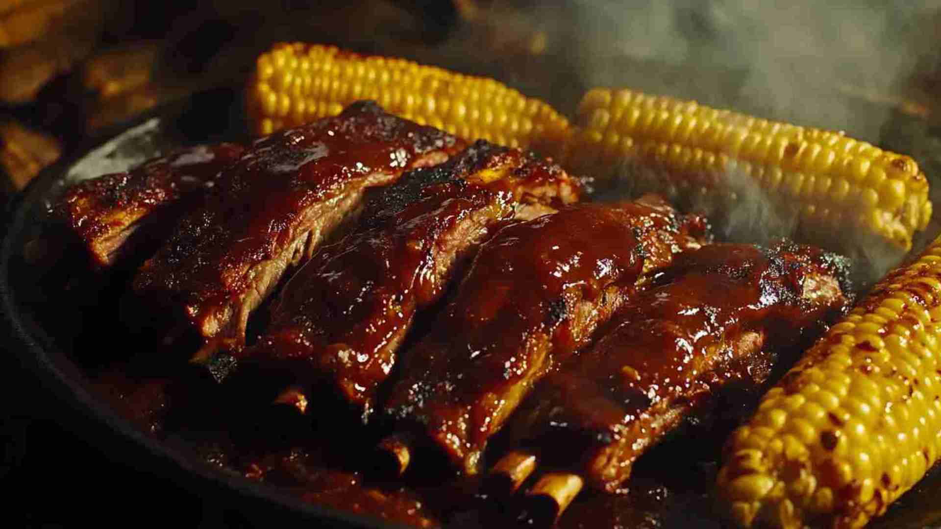Slow Cooker Barbecue Ribs with Roasted Corn