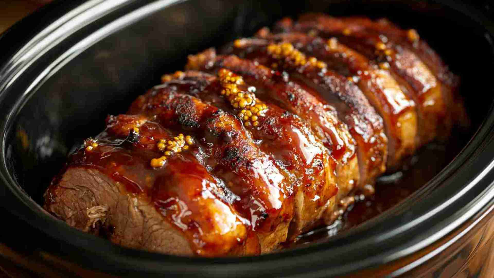 Honey Mustard Pork Roast Delight in Slow Cooker