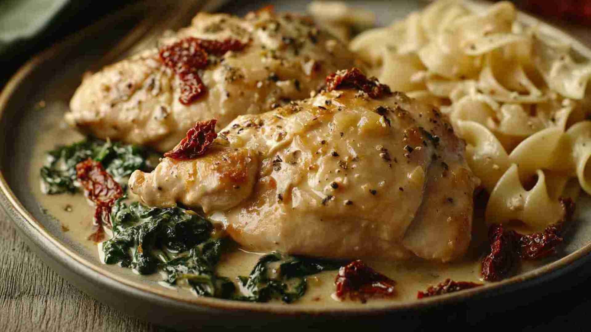 Slow Cooker Creamy Tuscan Garlic Chicken
