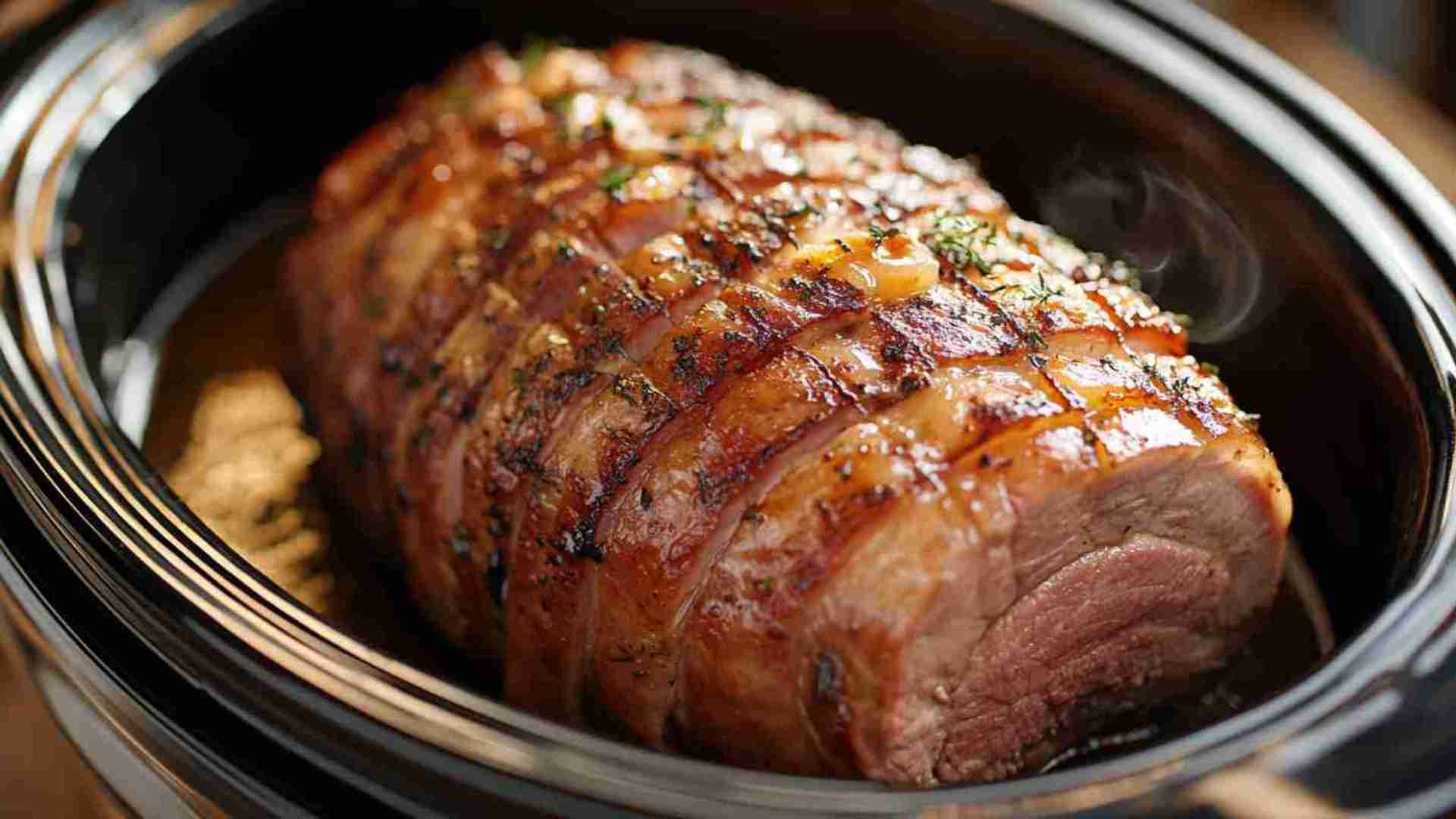 Maple Dijon Pork Roast in Slow Cooker