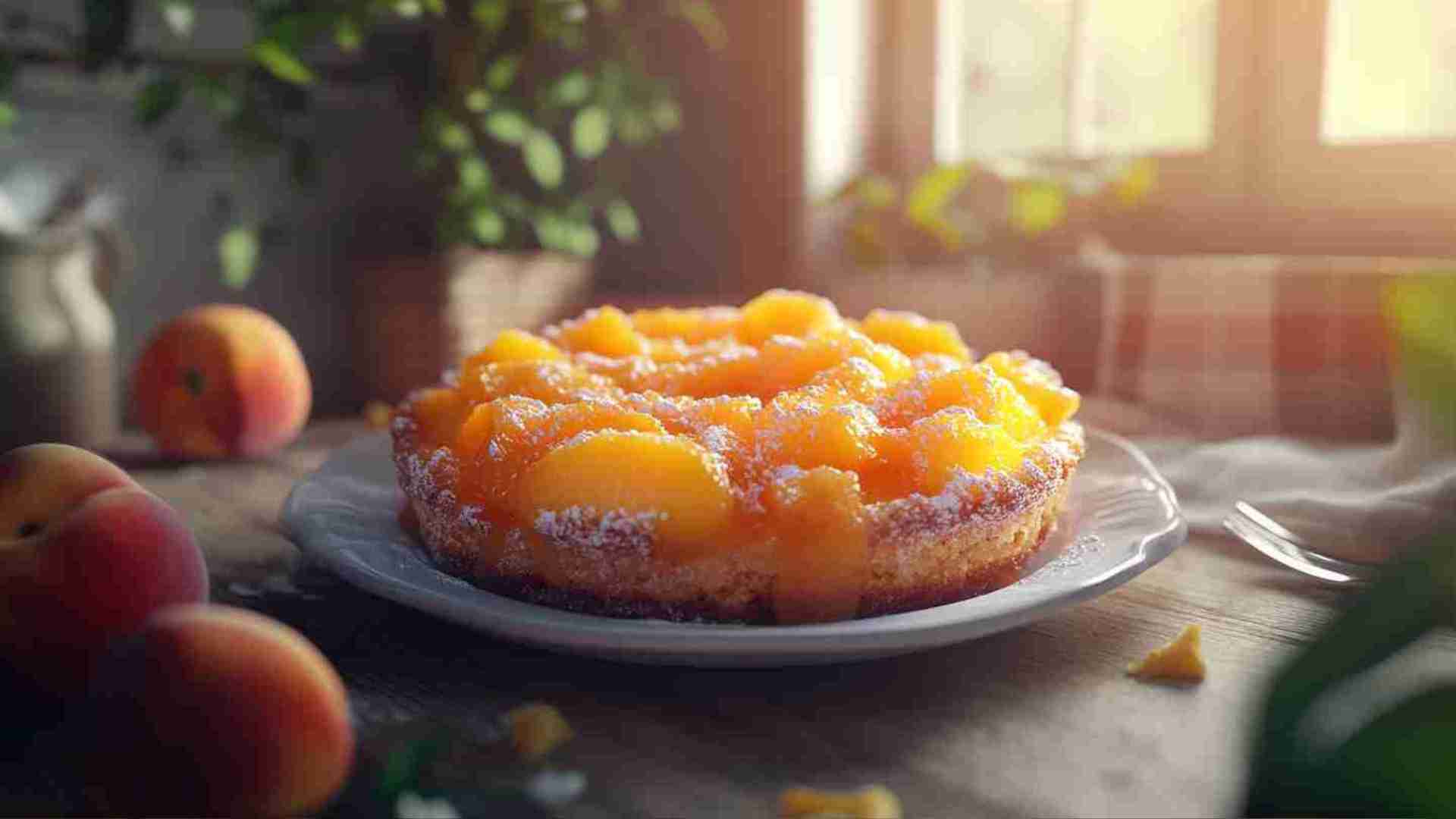 Peach Cobbler Cake Delight in Slow Cooker