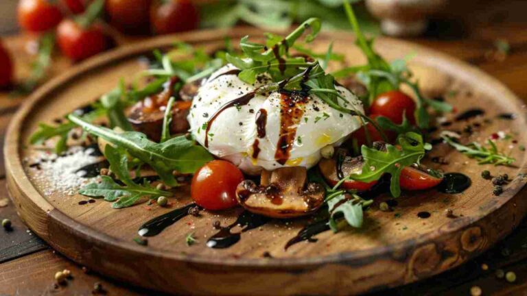 Breakfast Burrata with Mushrooms