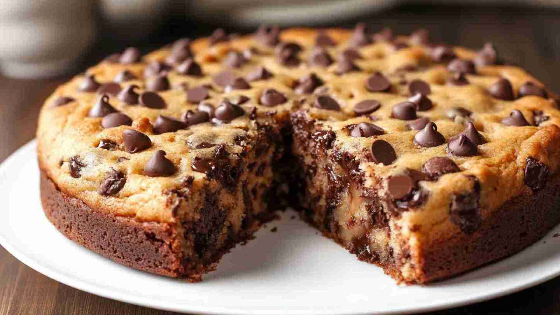 Slow Cooker Chocolate Chip Cookie Cake