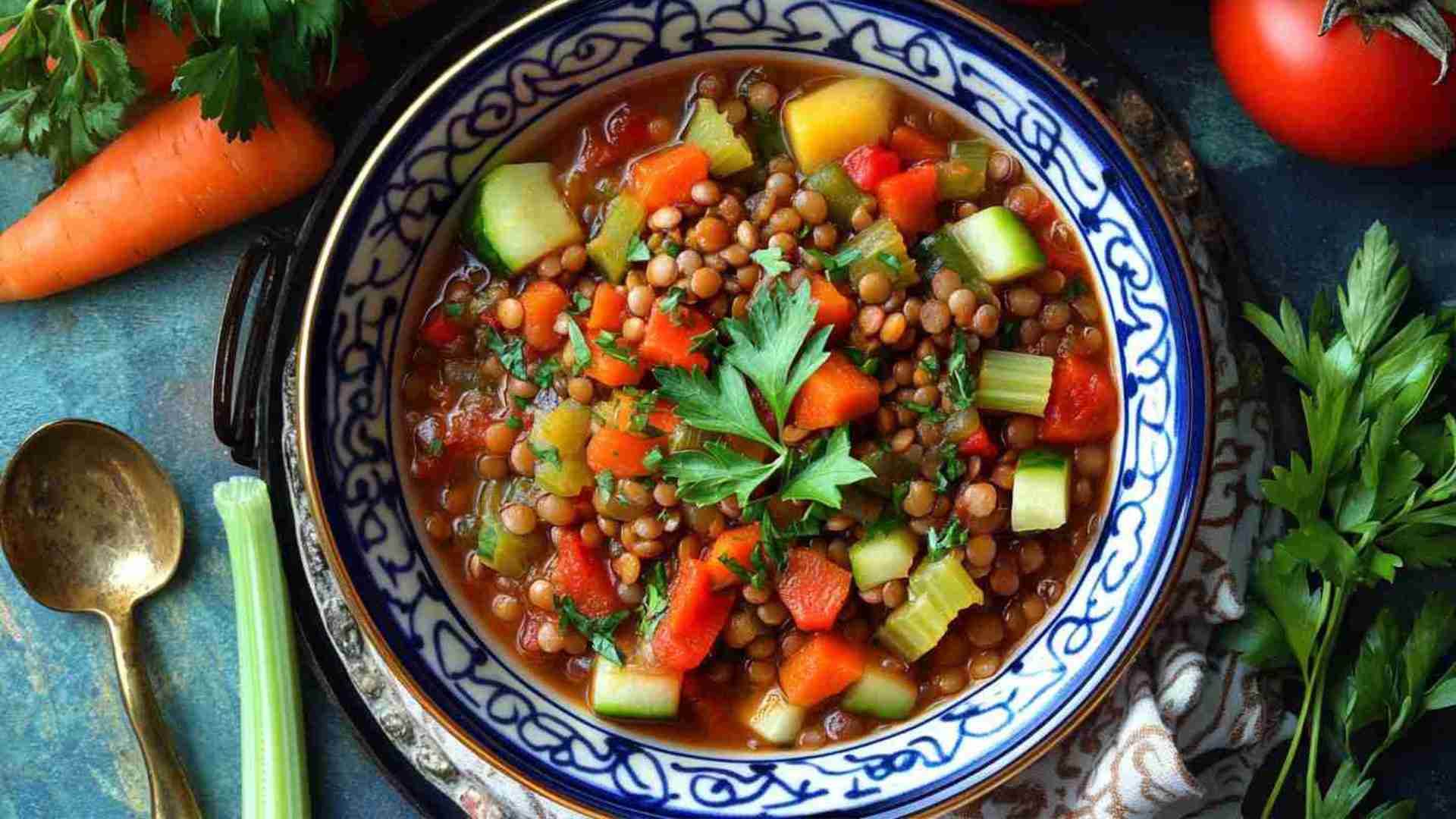 Slow Cooker Hearty Vegetable and Lentil Stew