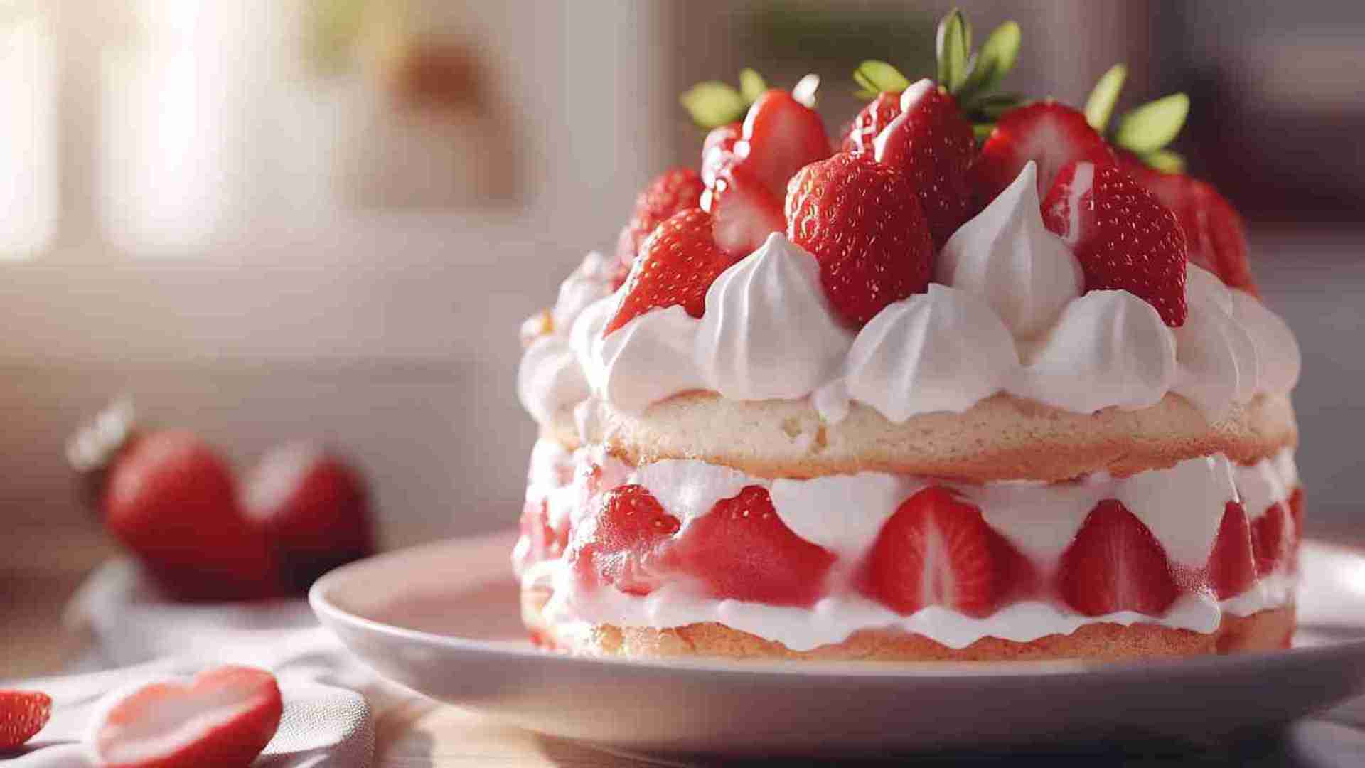 Strawberry Shortcake Slow Cooker Cake in Slow Cooker