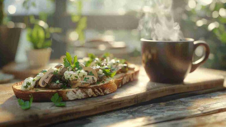 Garlic Butter Mushrooms on Toast