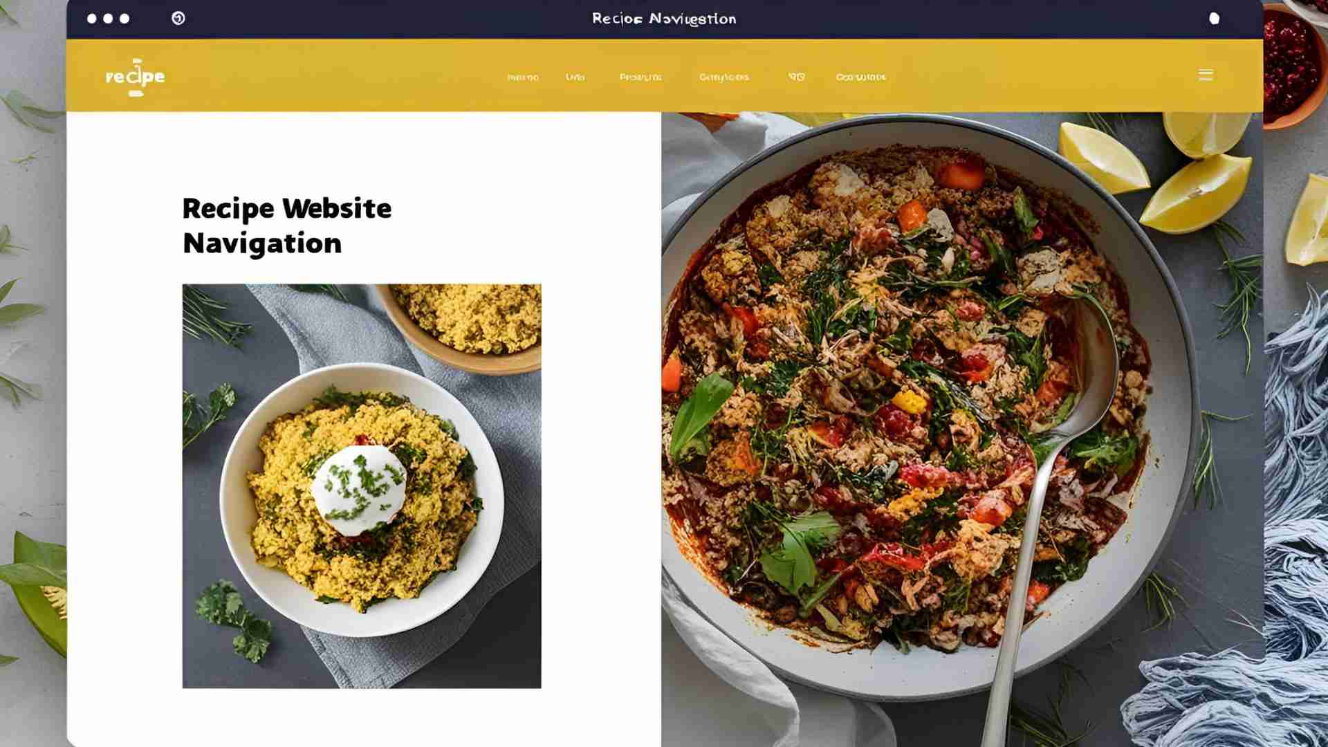 Recipe Website Navigation Best Practices & Examples