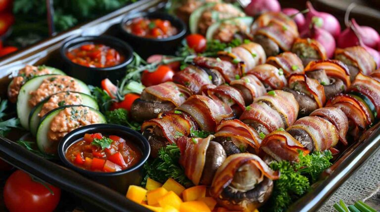 Bacon-Wrapped Stuffed Mushrooms