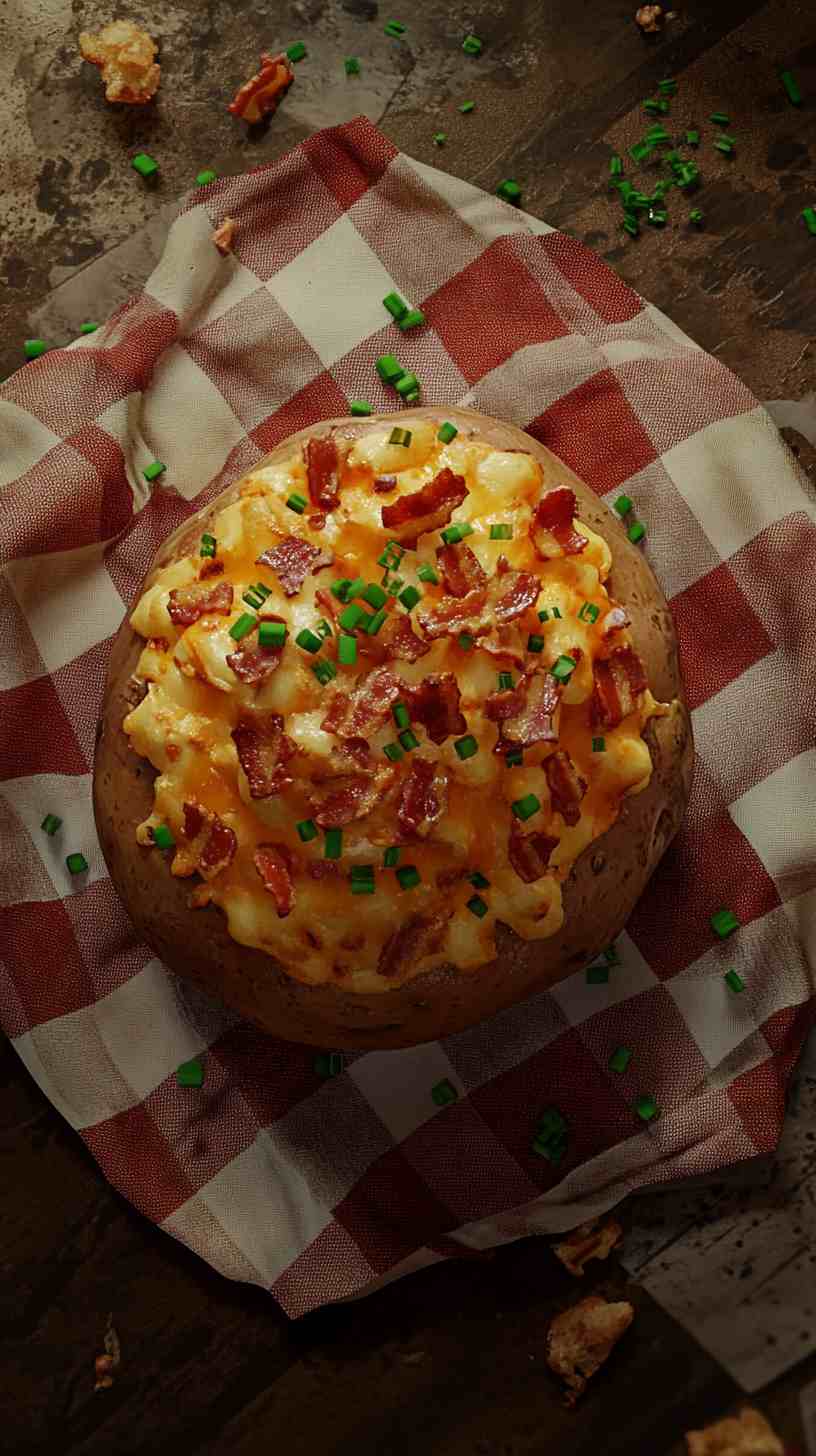 Baked Potatoes with Sour Cream and Chives Street Food Baked Potatoes with Sour Cream and Chives Street Food