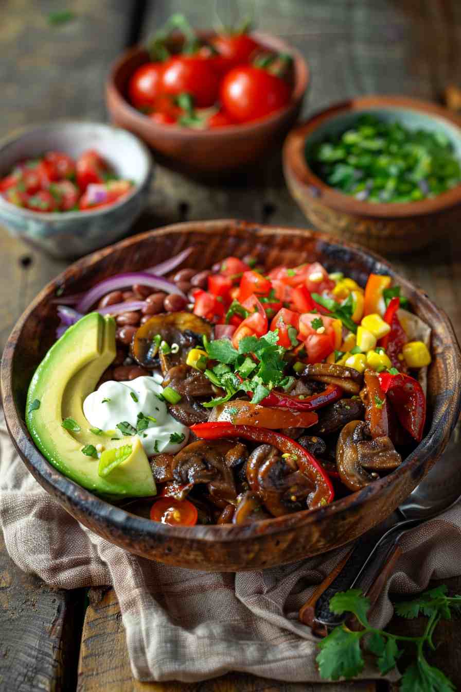 Big Mushroom Fajita Bowls Big Mushroom Fajita Bowls