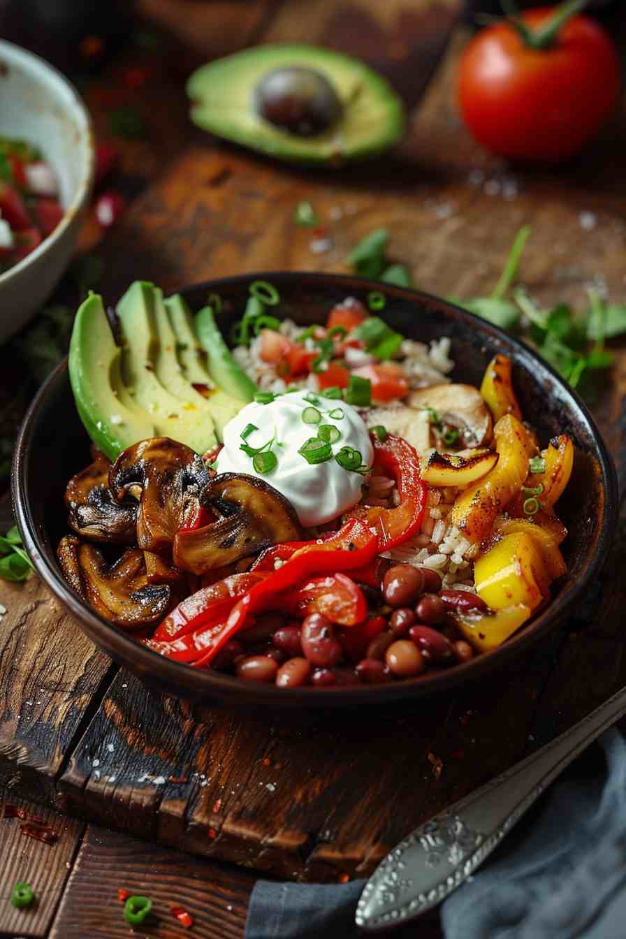 Big Mushroom Fajita Bowls Big Mushroom Fajita Bowls