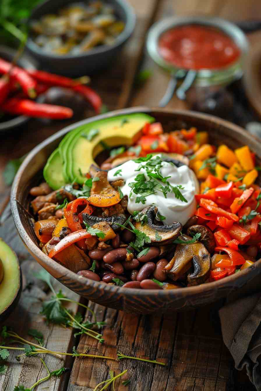 Big Mushroom Fajita Bowls Big Mushroom Fajita Bowls