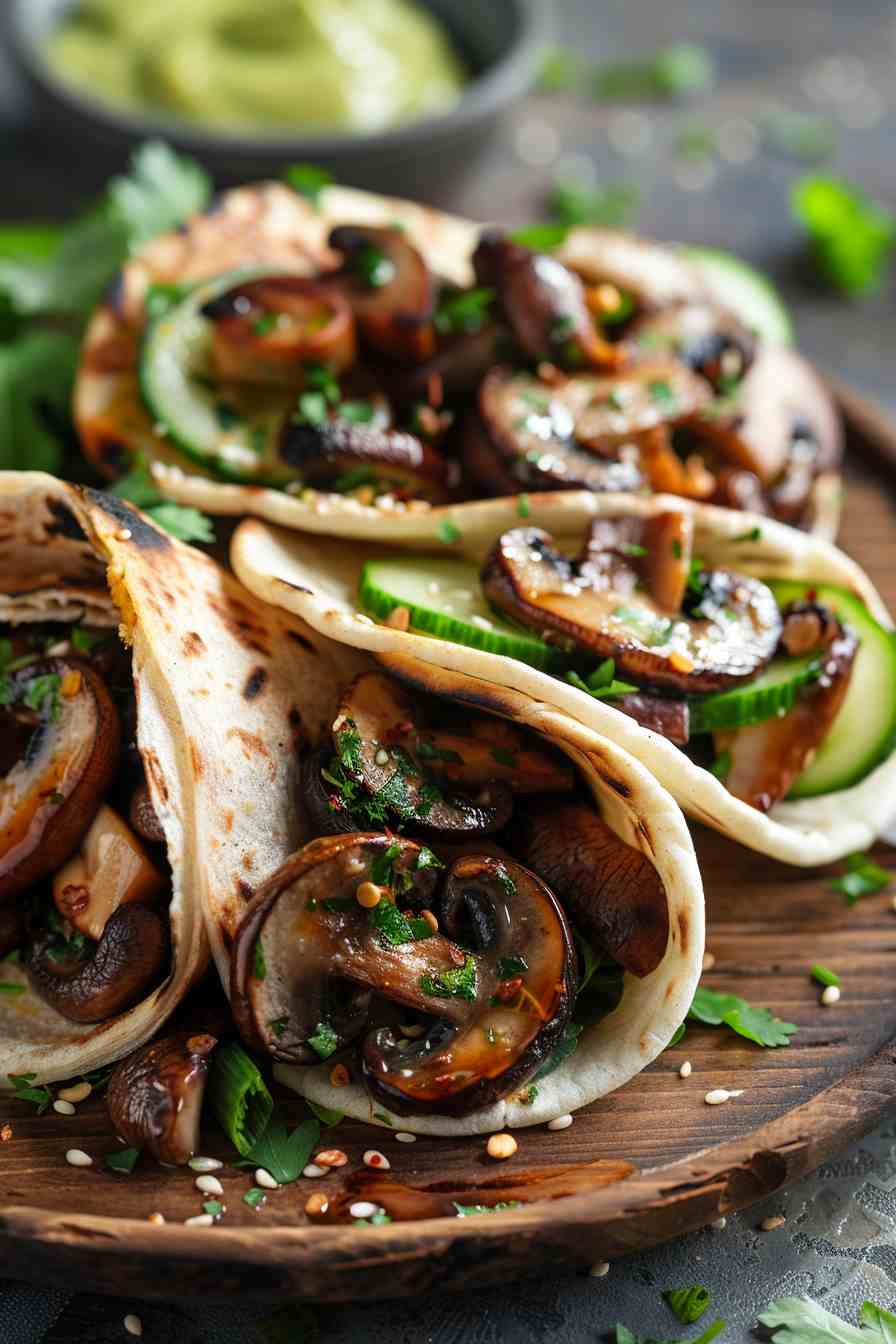 Big Mushroom Veggie Wraps Big Mushroom Veggie Wraps