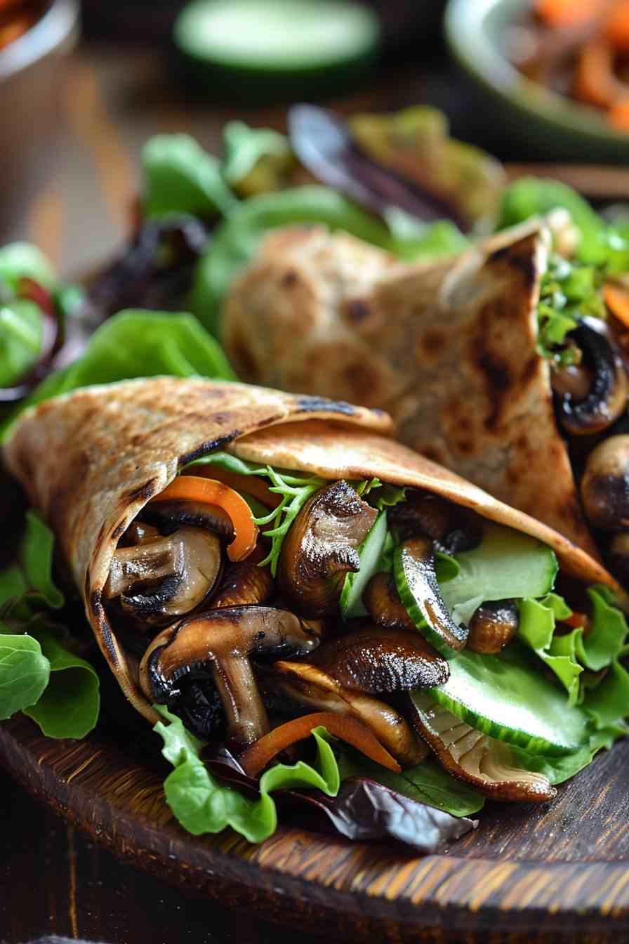 Big Mushroom Veggie Wraps Big Mushroom Veggie Wraps