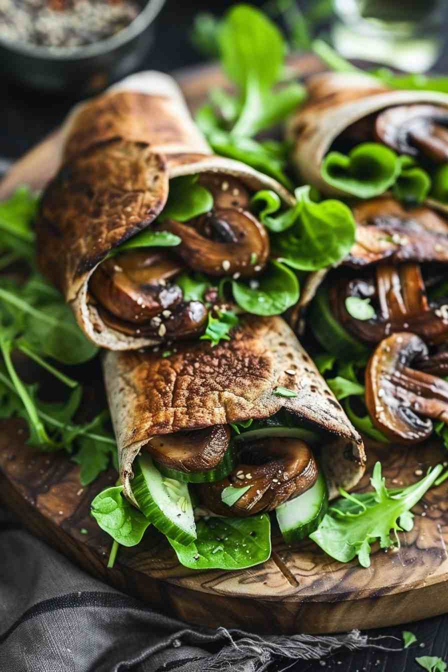 Big Mushroom Veggie Wraps Big Mushroom Veggie Wraps