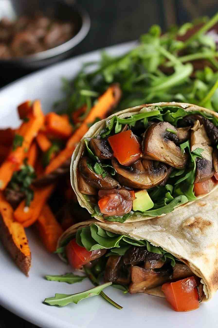 Big Mushroom Veggie Wraps Big Mushroom Veggie Wraps