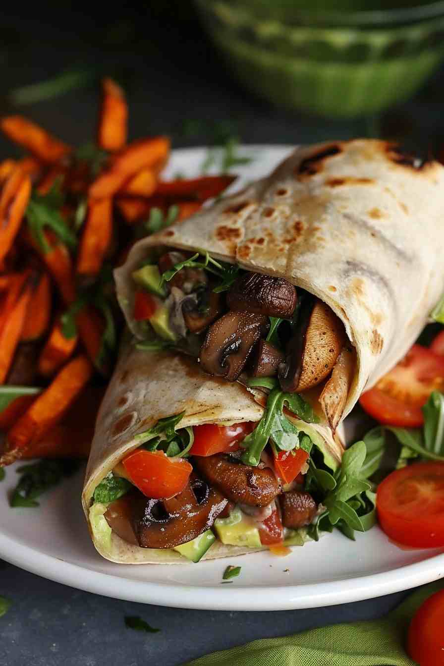 Big Mushroom Veggie Wraps Big Mushroom Veggie Wraps