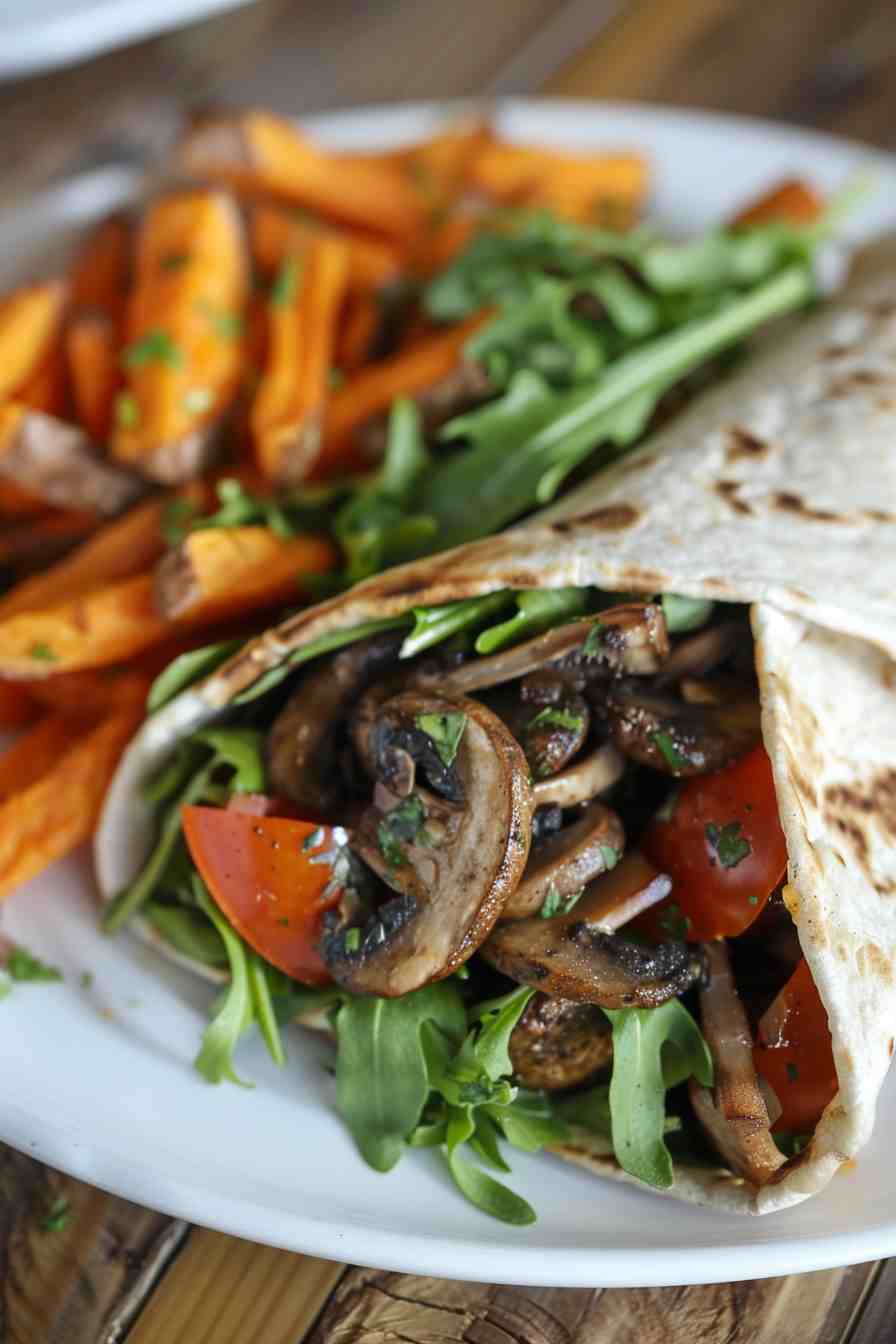 Big Mushroom Veggie Wraps Big Mushroom Veggie Wraps