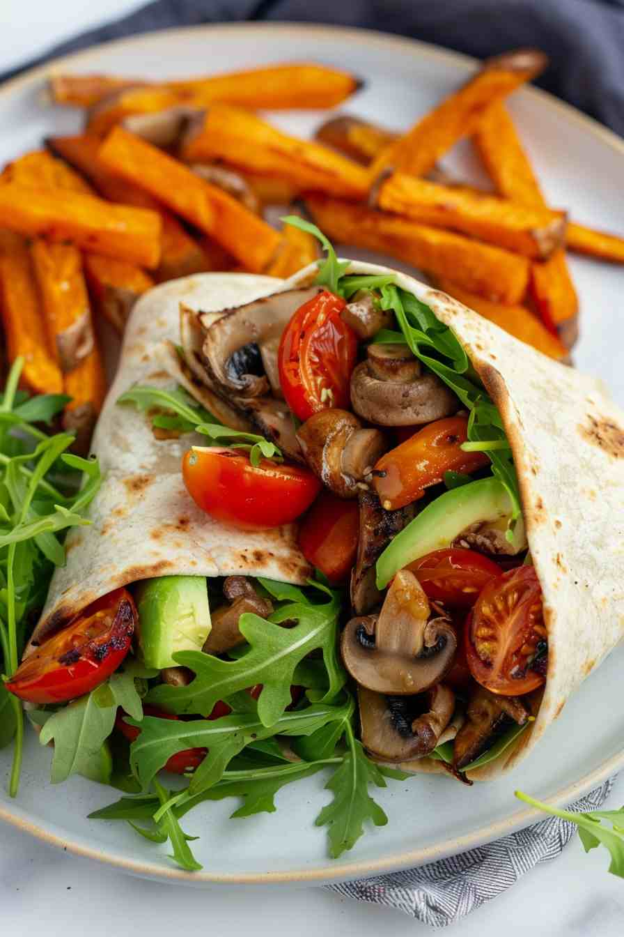 Big Mushroom Veggie Wraps Big Mushroom Veggie Wraps