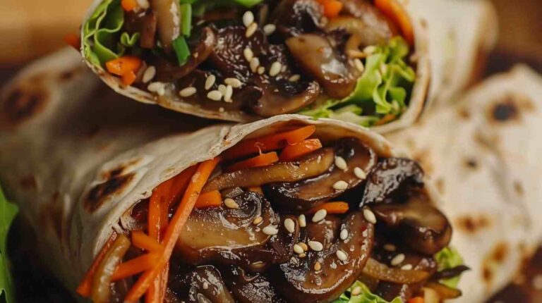 Big Mushroom Veggie Wraps