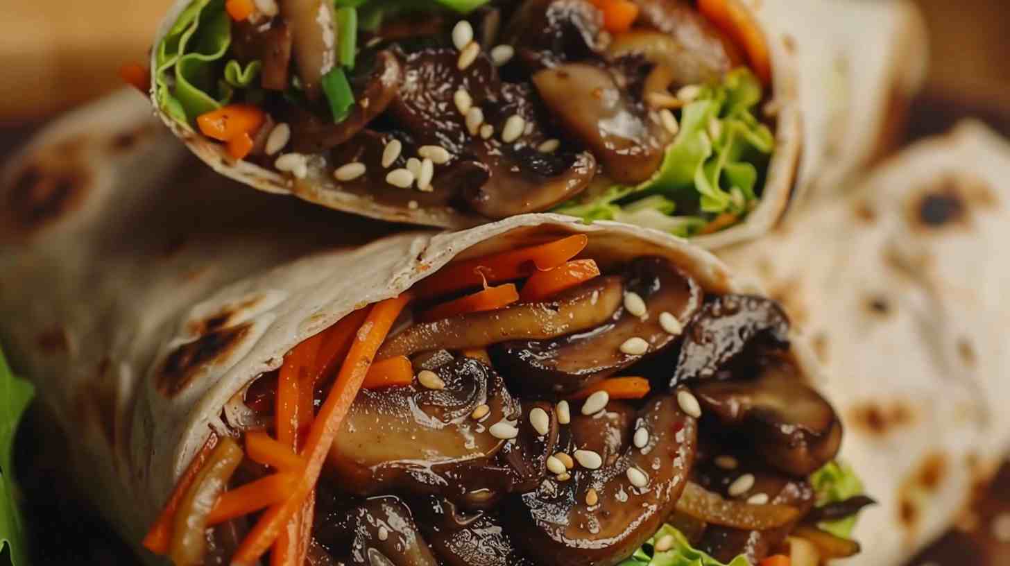 Big Mushroom Veggie Wraps