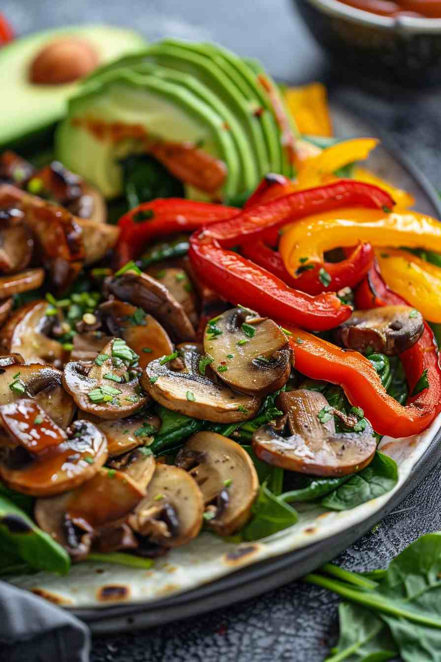 Big Mushroom Veggie Wraps Big Mushroom Veggie Wraps
