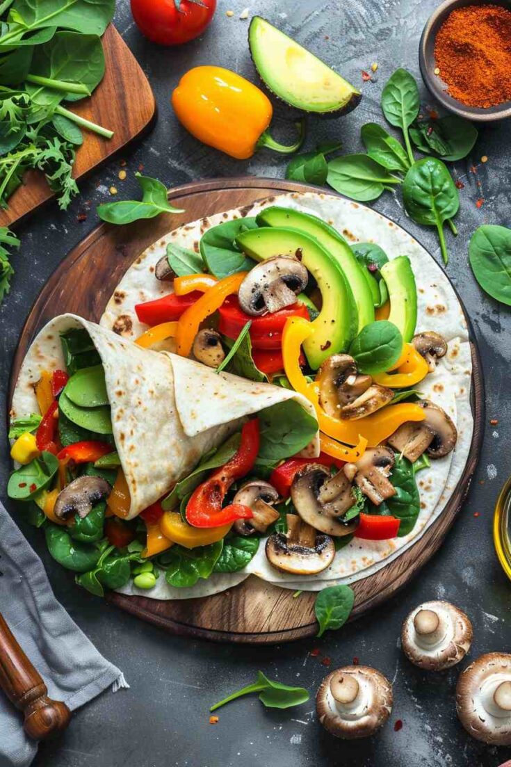 Big Mushroom Veggie Wraps Big Mushroom Veggie Wraps