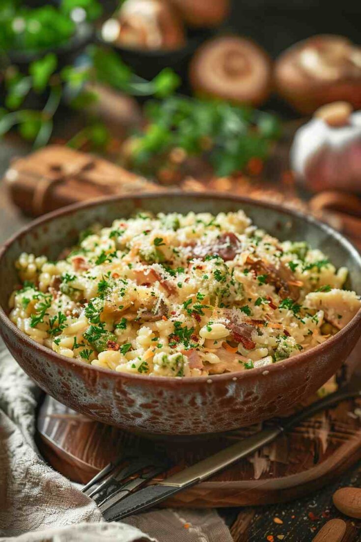 Big Mushroom and Cheese Risotto