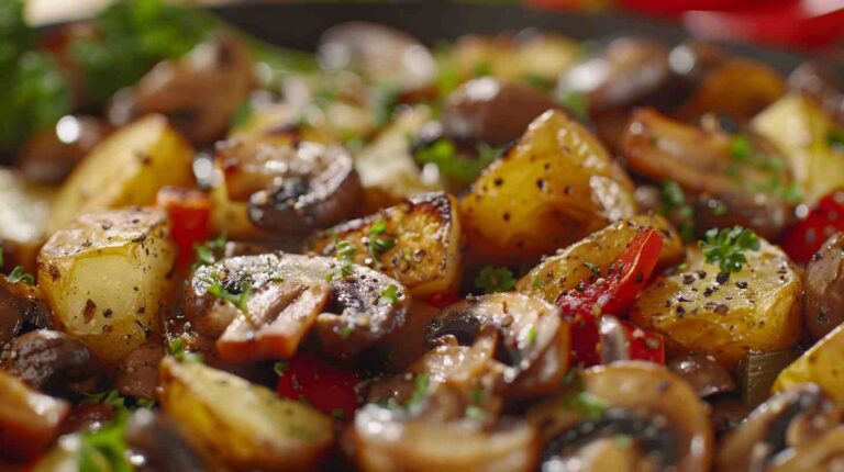 Big Mushroom and Potato Hash Skillet