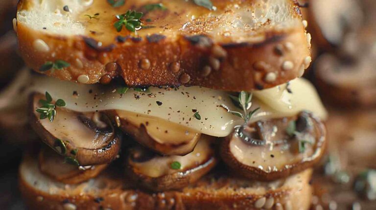 Big Mushroom and Swiss Grilled Sandwich