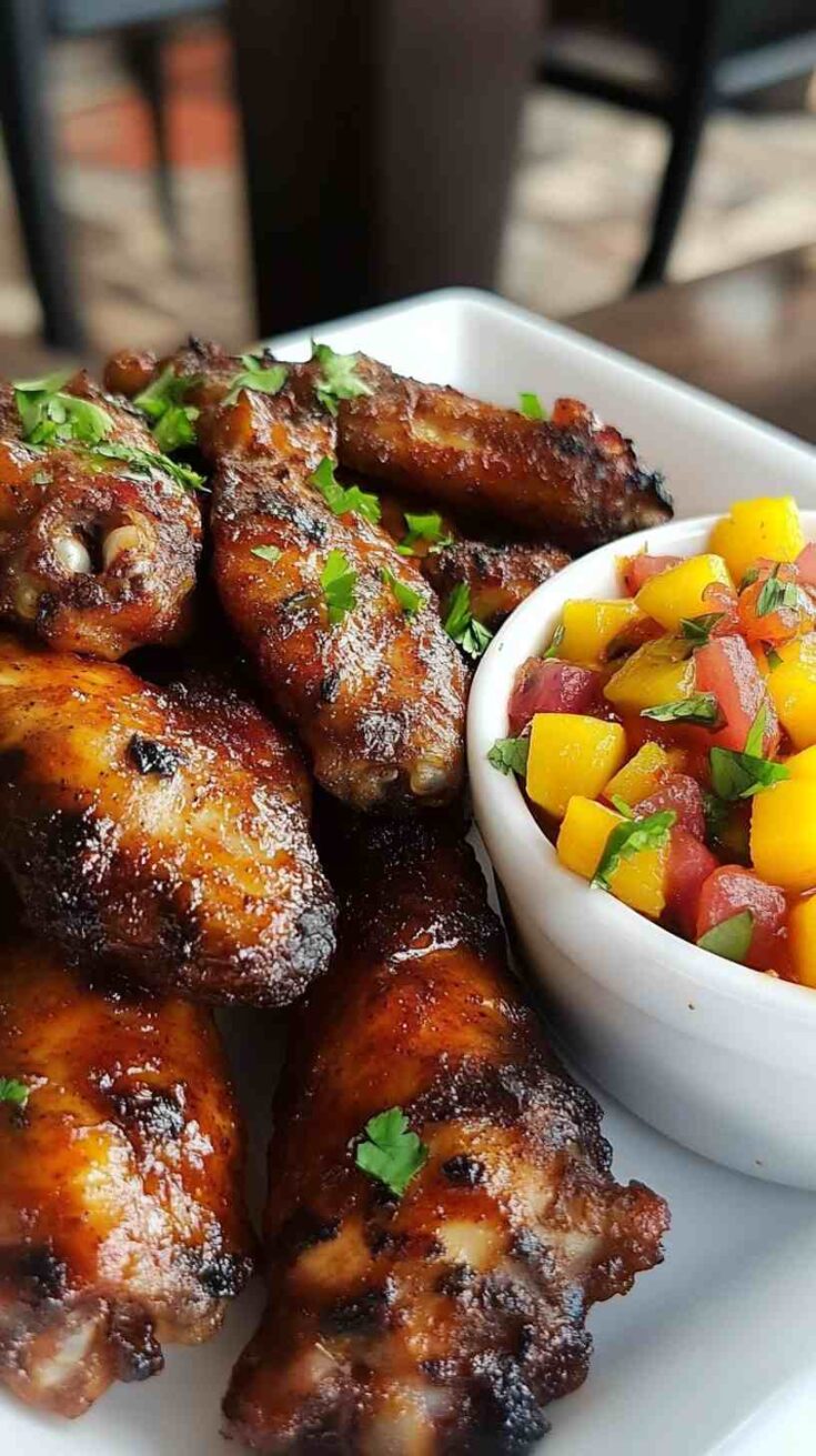 Caribbean Jerk Air Fryer Chicken Wings