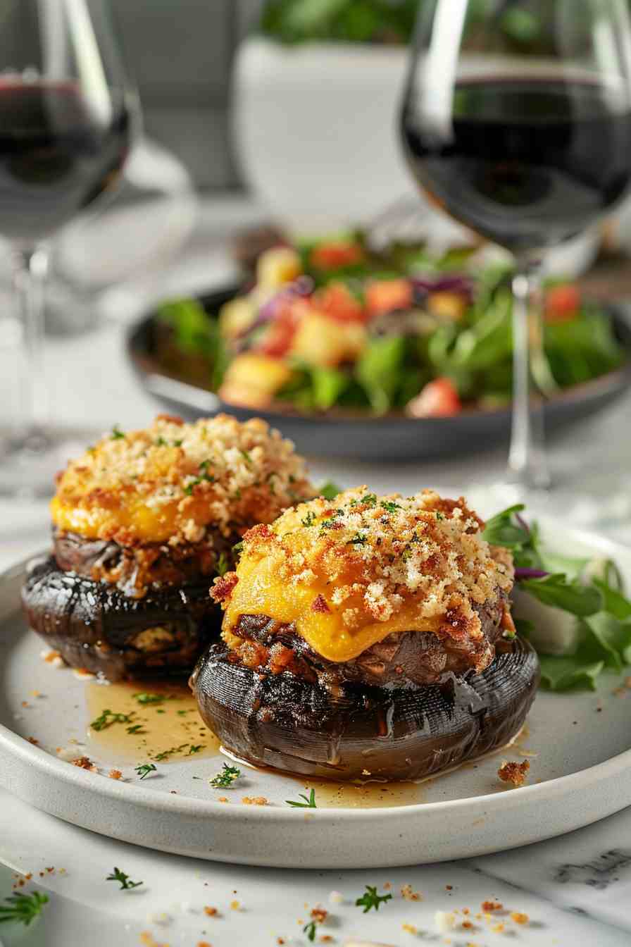 Big Mushroom Cheddar-Stuffed Portobellos Big Mushroom Cheddar-Stuffed Portobellos
