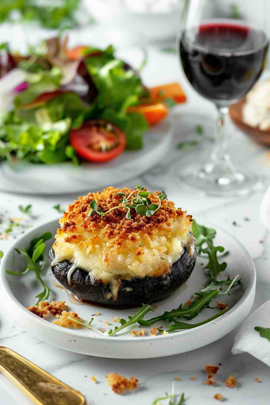Big Mushroom Cheddar-Stuffed Portobellos Big Mushroom Cheddar-Stuffed Portobellos